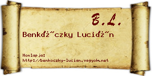 Benkóczky Lucián névjegykártya